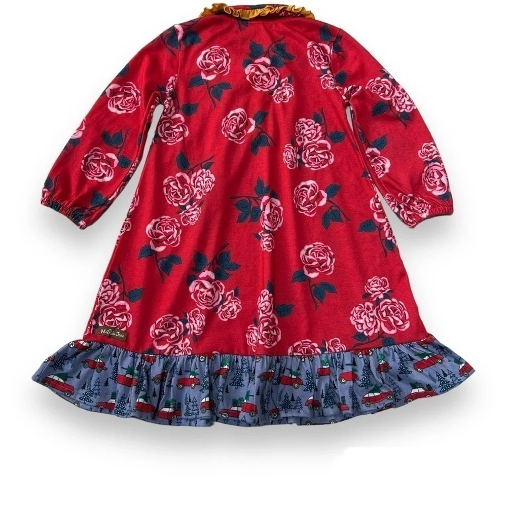 Matilda Jane Girls Size 2 Sleepyhead PJ Nightgown Choose Your Own Path Christmas